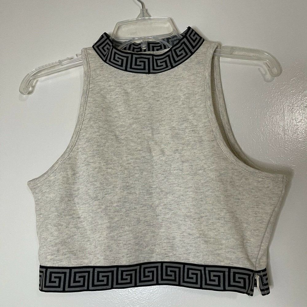 Missguided beige crop tank mock neck top size US 8